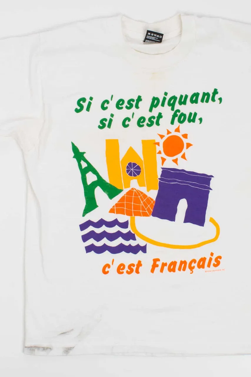 90's Pop French Vacation T-Shirt (Single-Stitch)
