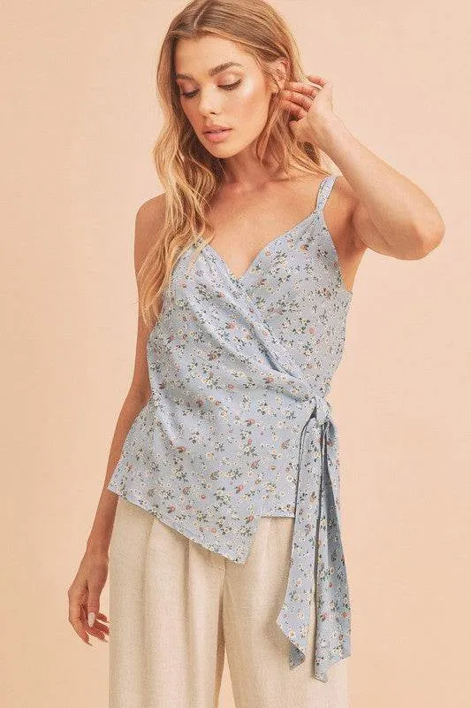 Aemi   Co Ditsy Floral Surplice Adjustable Straps Cami