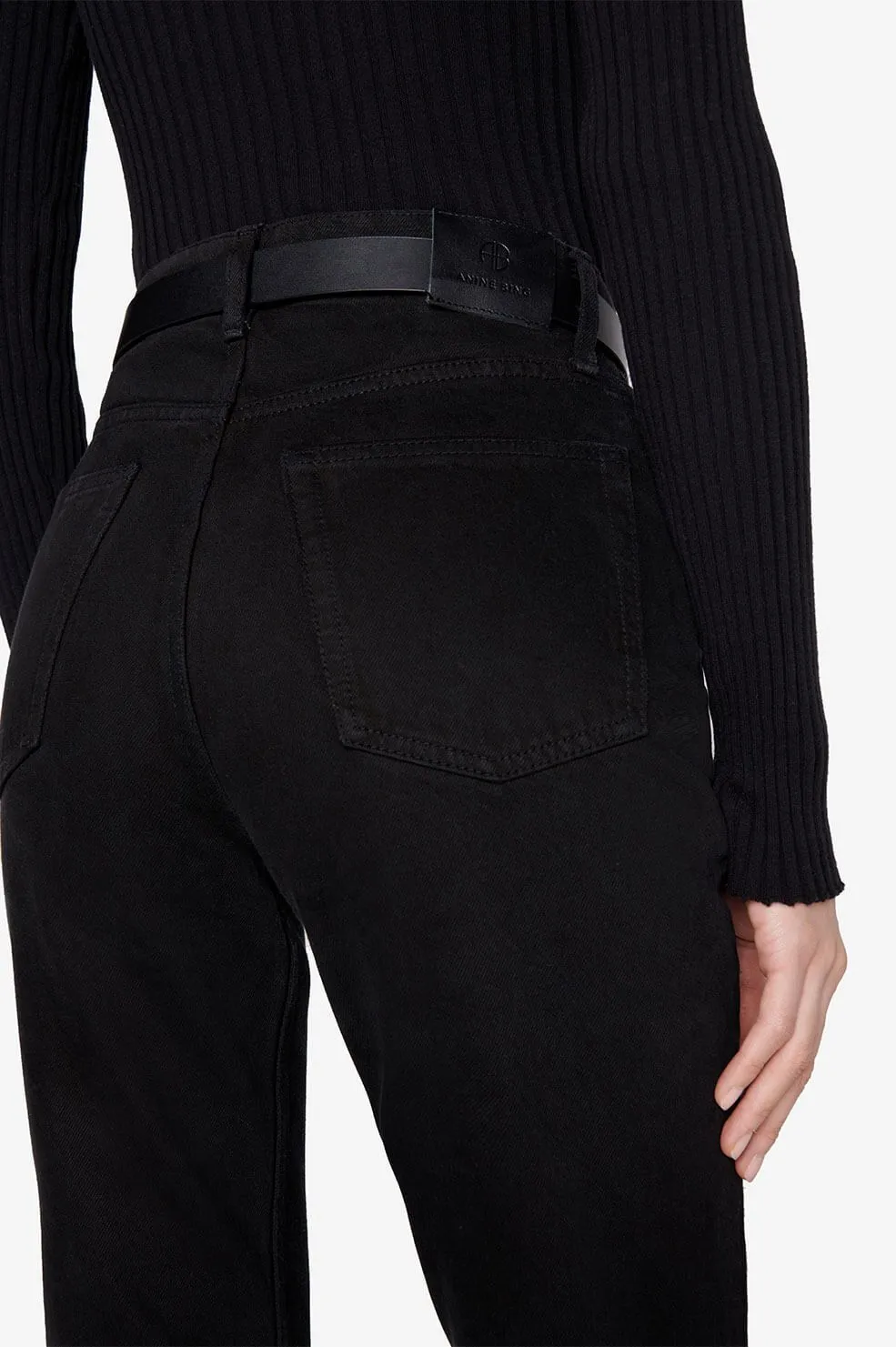 Anine Bing Sonya Jean in Over Dye Black