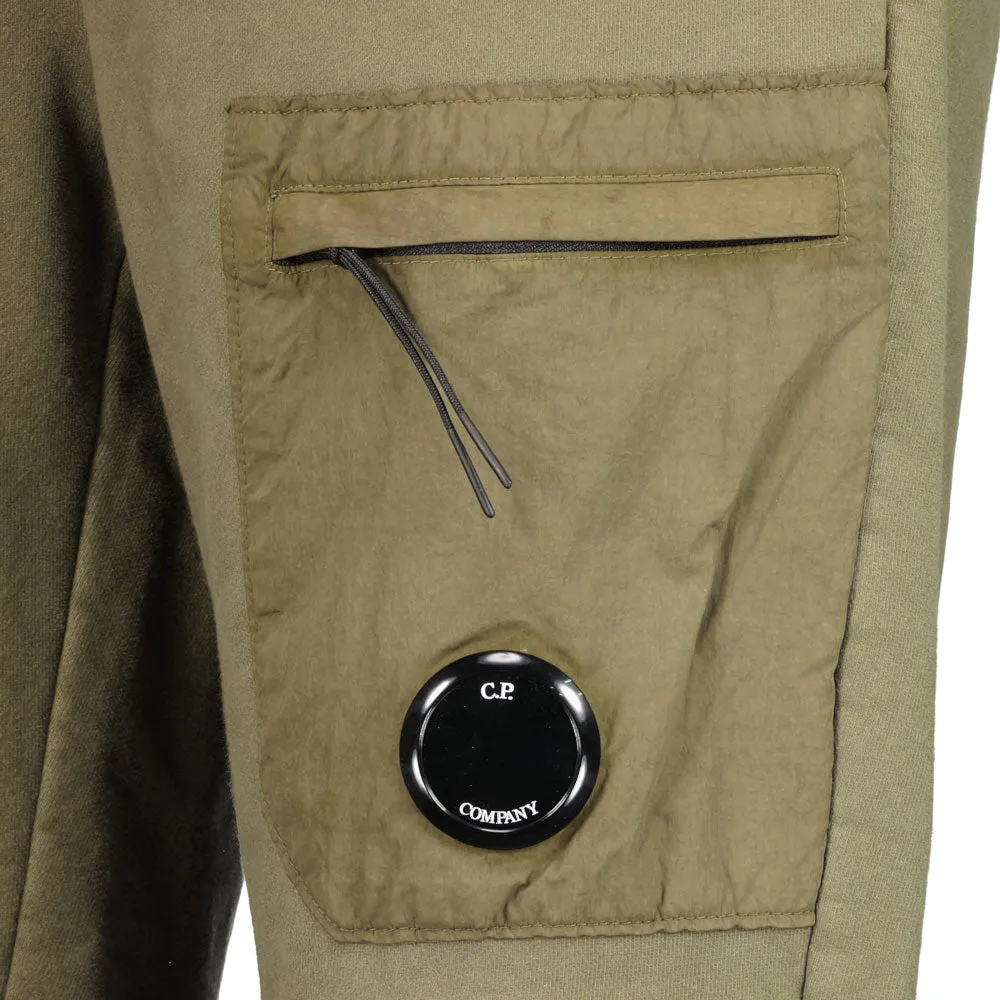 Diagonal Fleece Mixed Lens Sweat Pants