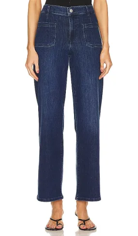 FRAME Le Slim Palazzo Bardot in Denim-Medium