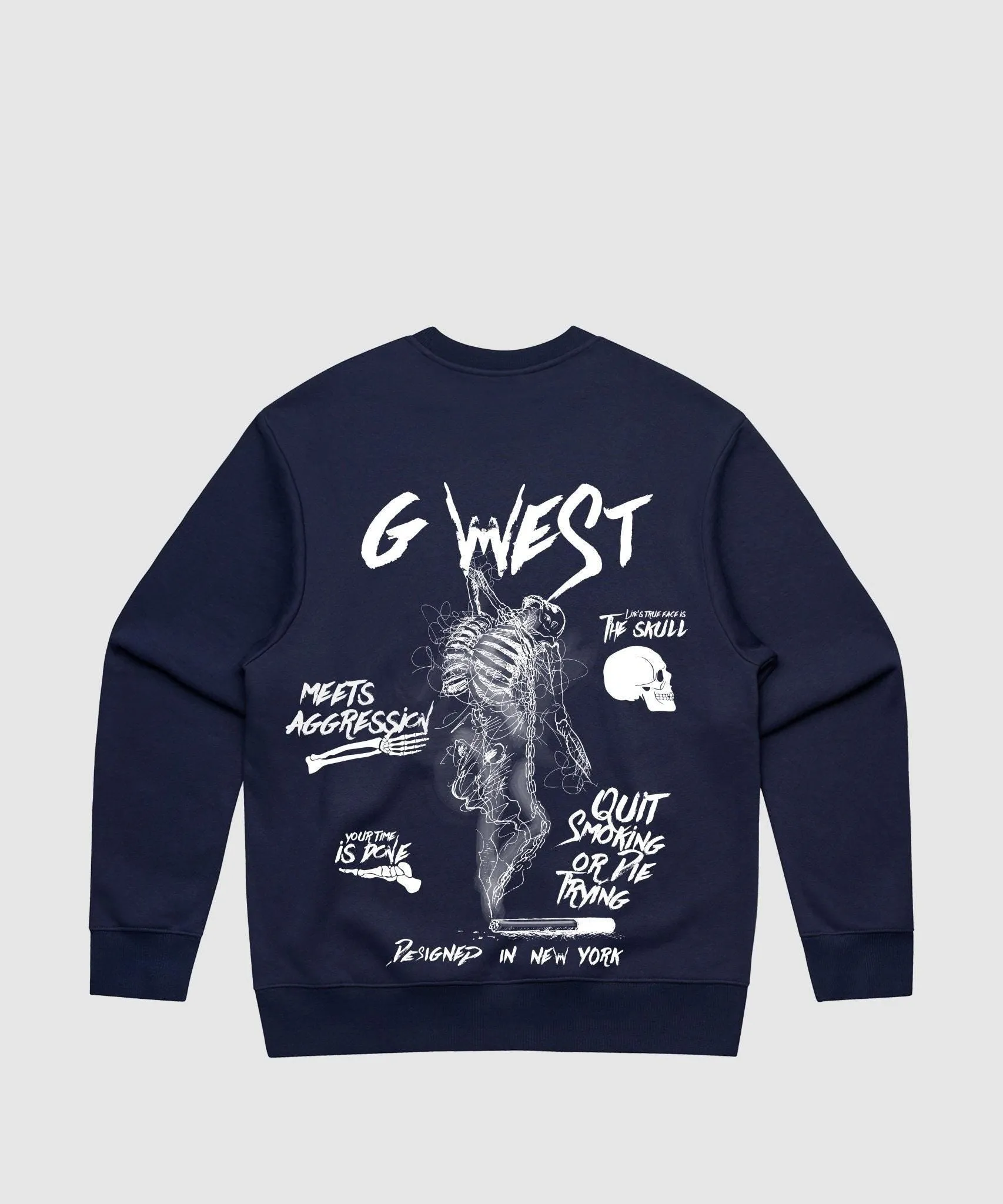 G West Dancing Skeleton Heavy Premium Crewneck - 6 Colors