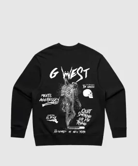 G West Dancing Skeleton Heavy Premium Crewneck - 6 Colors