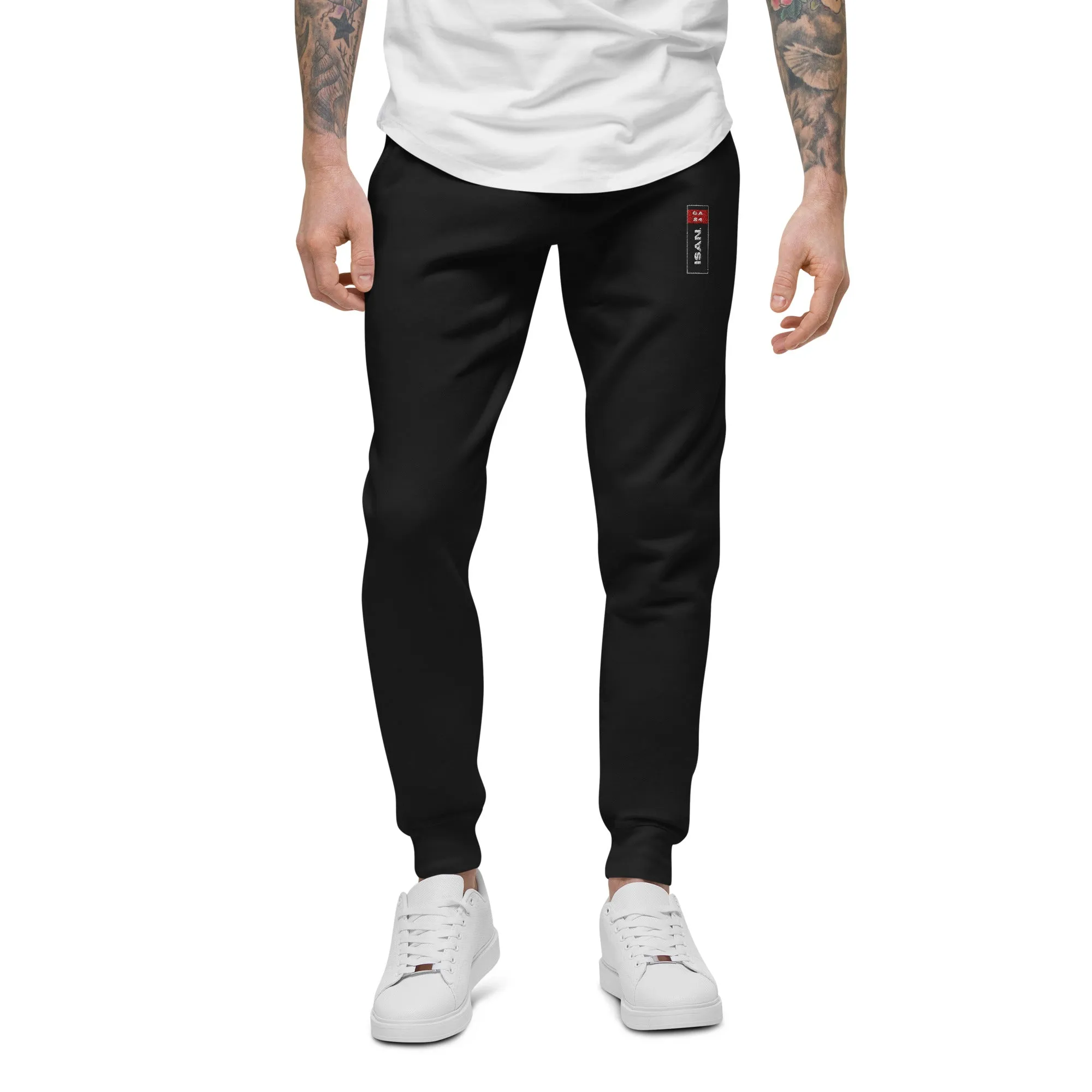 ISAN Unisex BLK Fleece Sweatpants