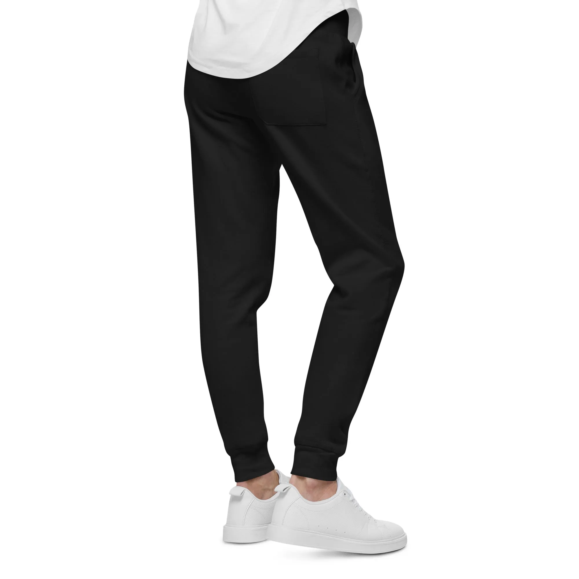 ISAN Unisex BLK Fleece Sweatpants