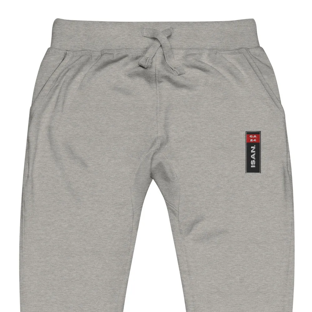 ISAN Unisex BLK Fleece Sweatpants