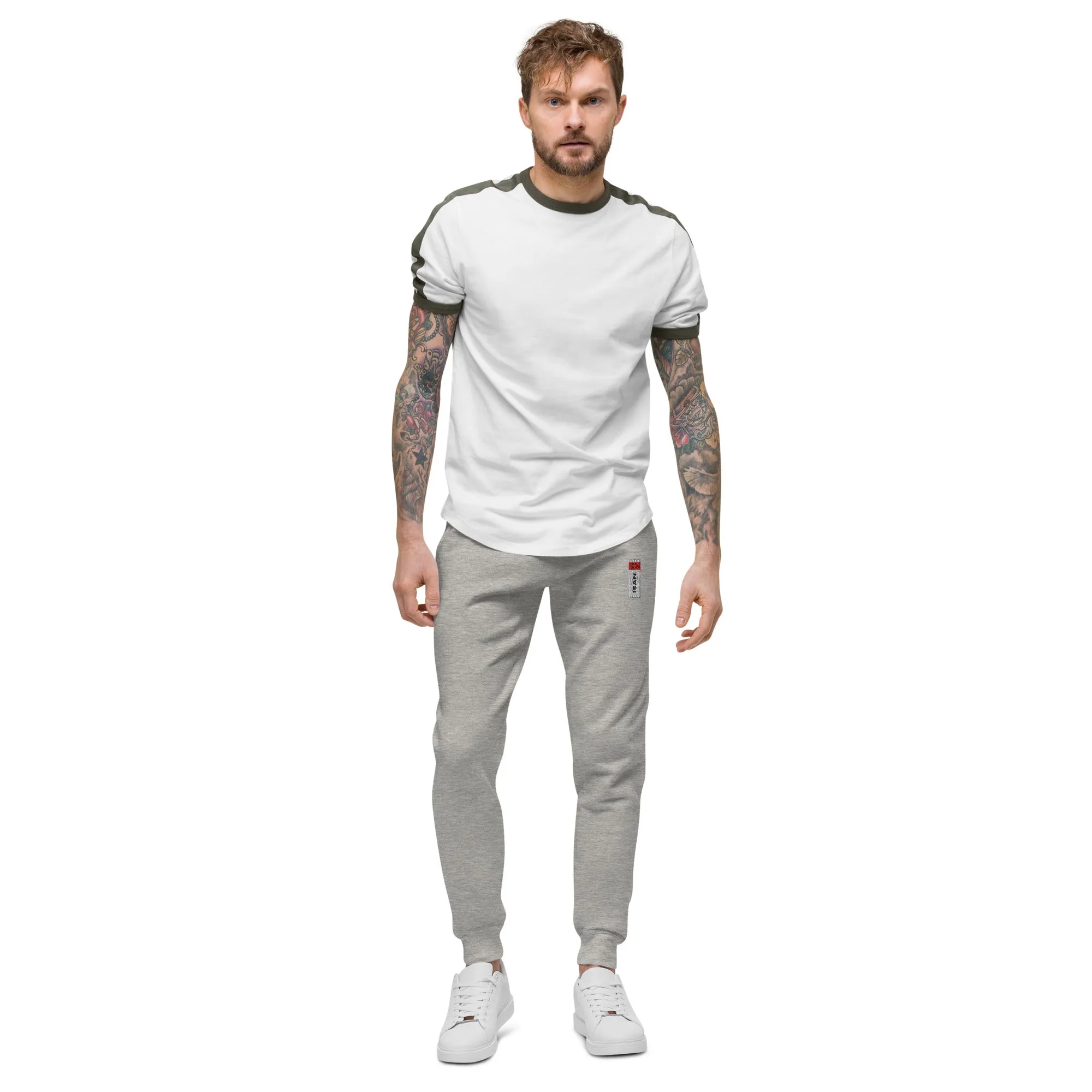 ISAN Unisex WHT Fleece Sweatpants
