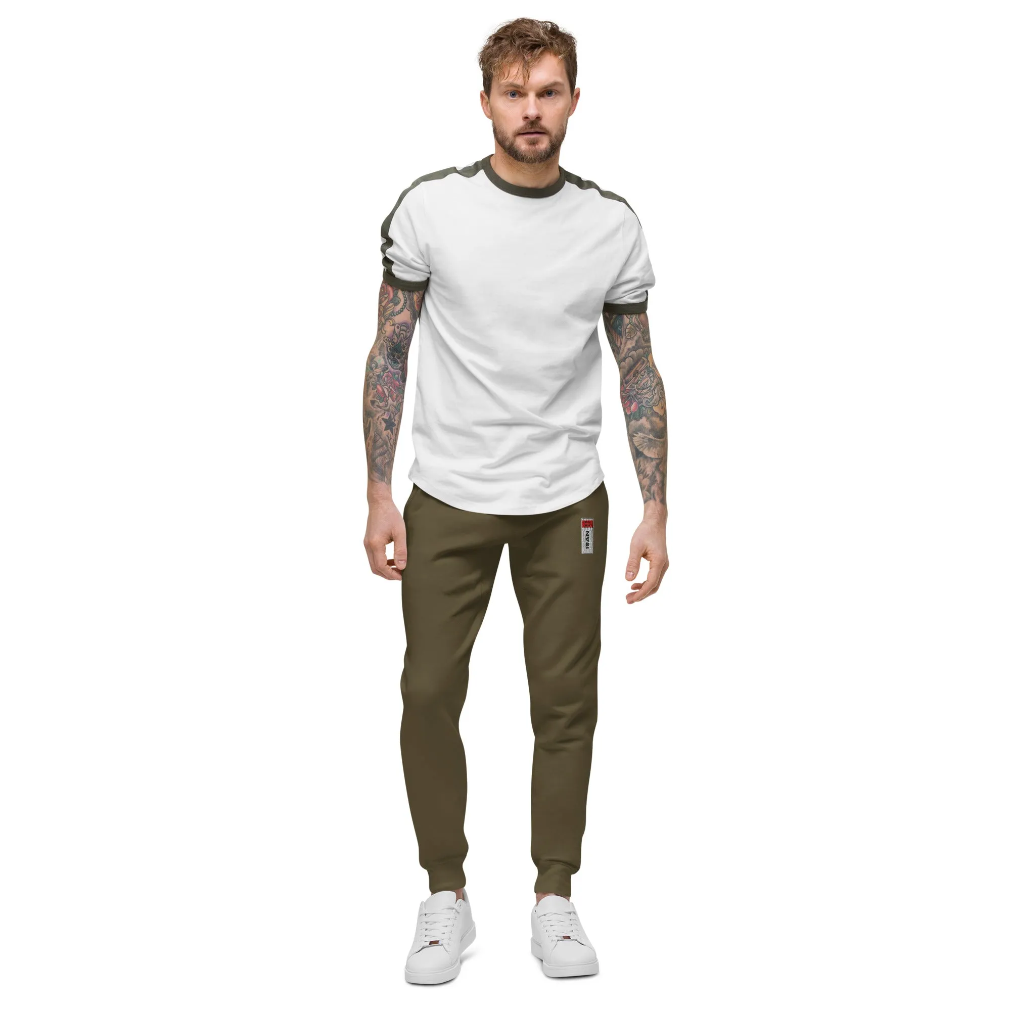 ISAN Unisex WHT Fleece Sweatpants