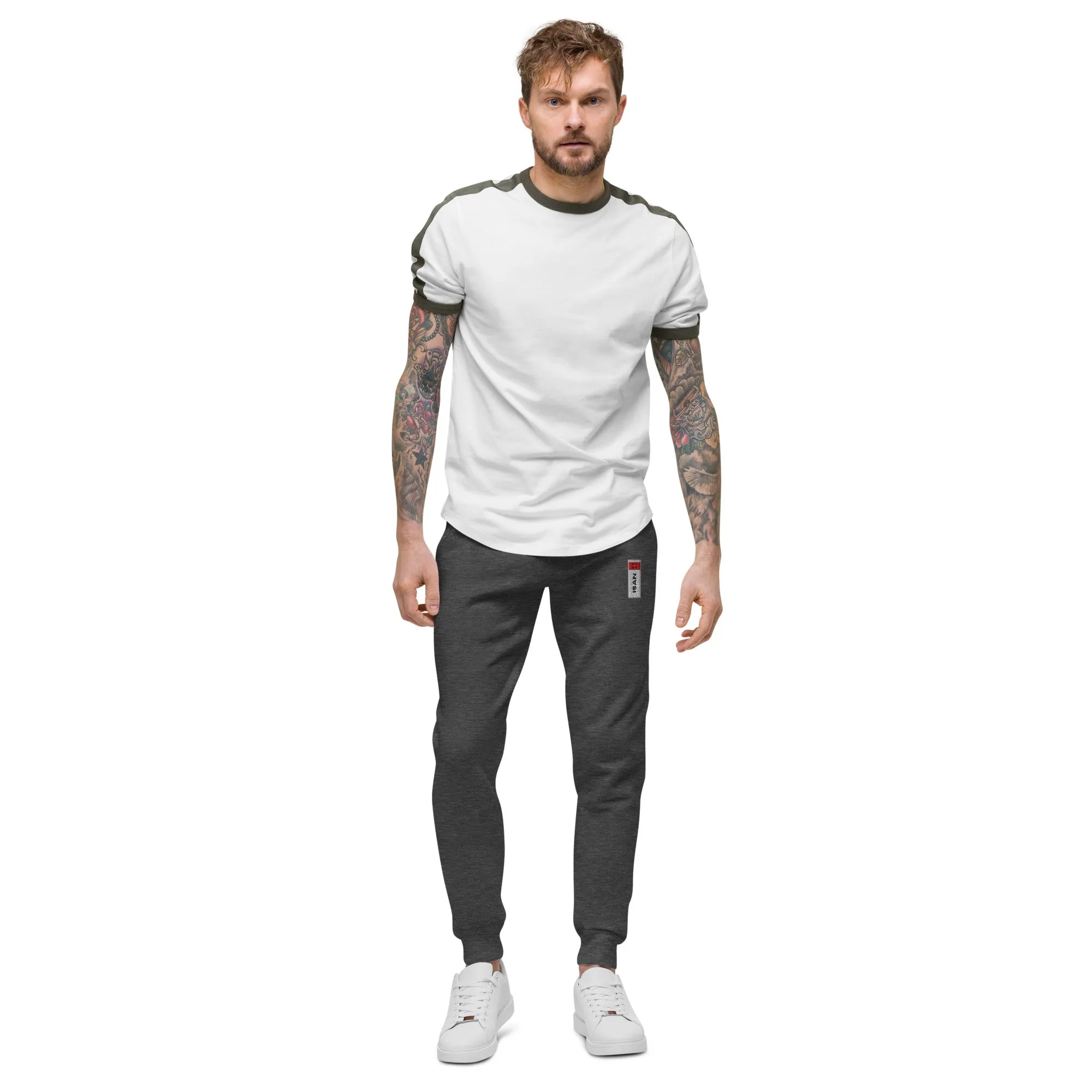 ISAN Unisex WHT Fleece Sweatpants
