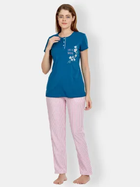 Sailor Blue T-Shirt & Pyjama Set