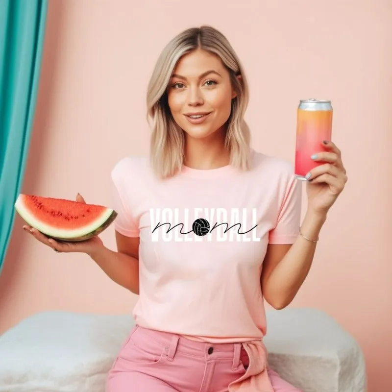 Stylish Volleyball Mom Graphic Tee