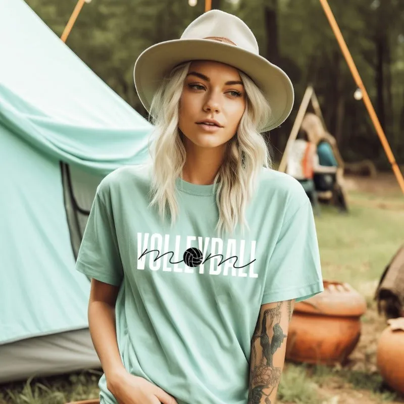 Stylish Volleyball Mom Graphic Tee