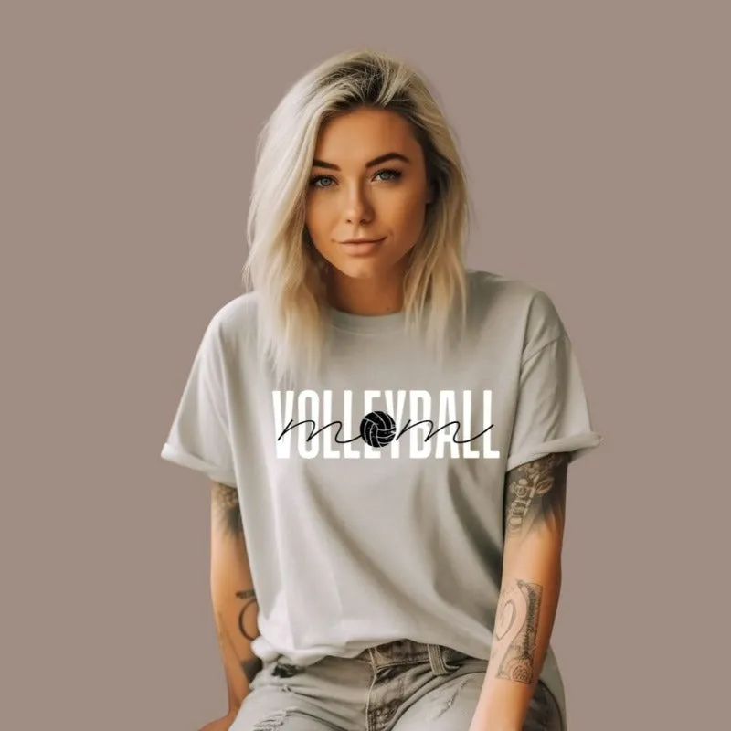 Stylish Volleyball Mom Graphic Tee
