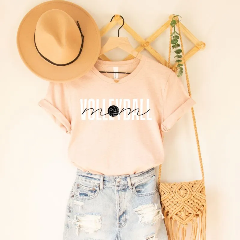 Stylish Volleyball Mom Graphic Tee