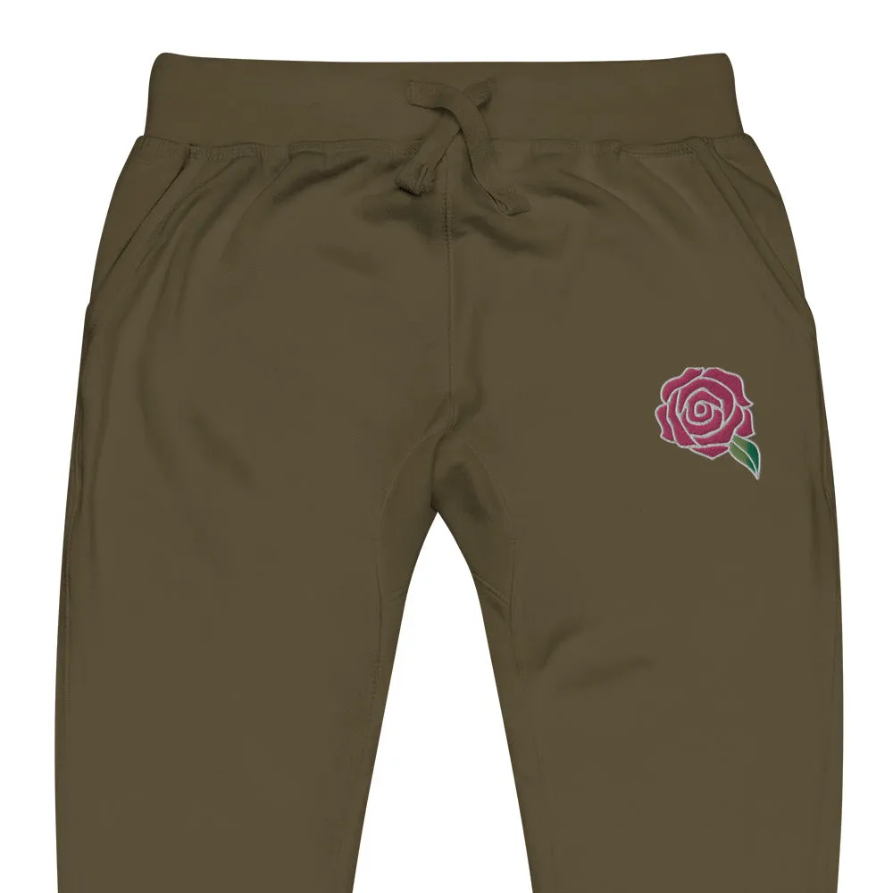 Sweatsuit Sweatpants - Embroidered PINKROSE(CUT SMALL)