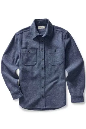 THE UTILITY SHIRT Indigo Ash Wool Canvas