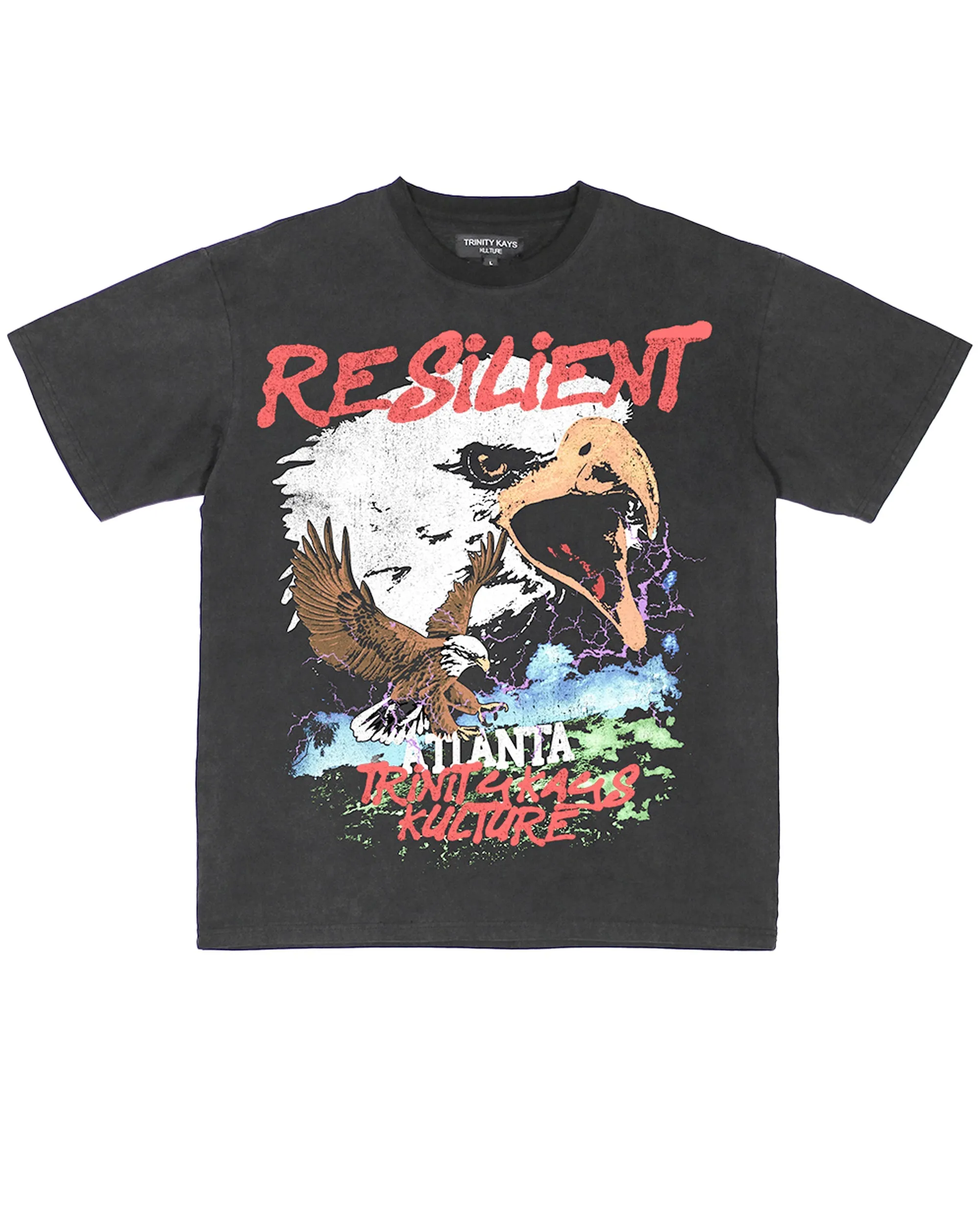 Trinity Kays Kulture Resilient Graphic T shirt In Washed Black
