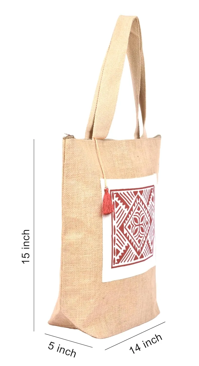 Utility Reversible Bag with Kalamkari Pocket