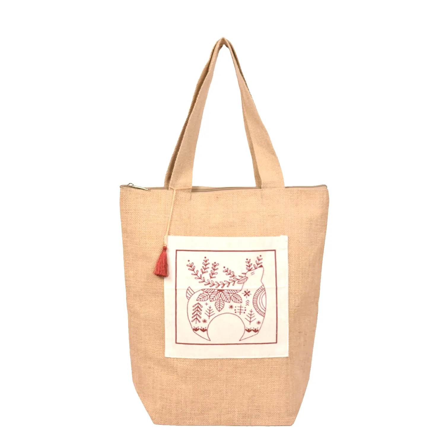 Utility Reversible Bag with Kalamkari Pocket