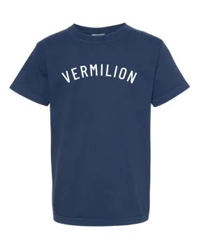Youth Vermilion Puff Short Sleeve- Navy