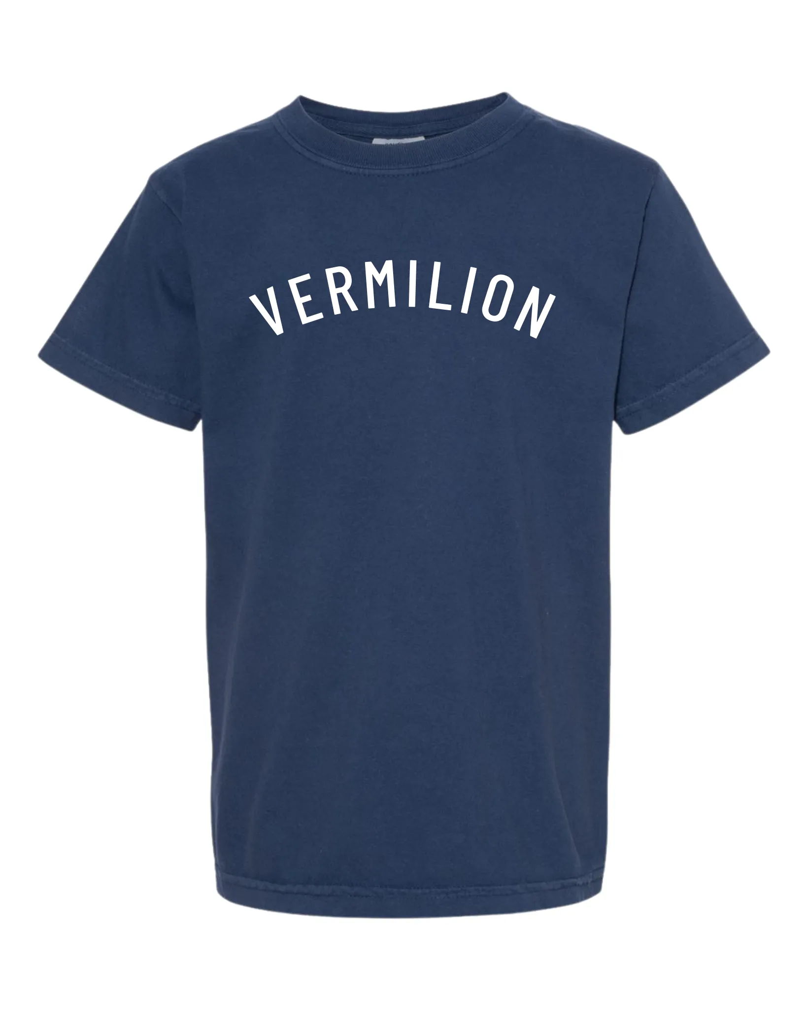 Youth Vermilion Puff Short Sleeve- Navy